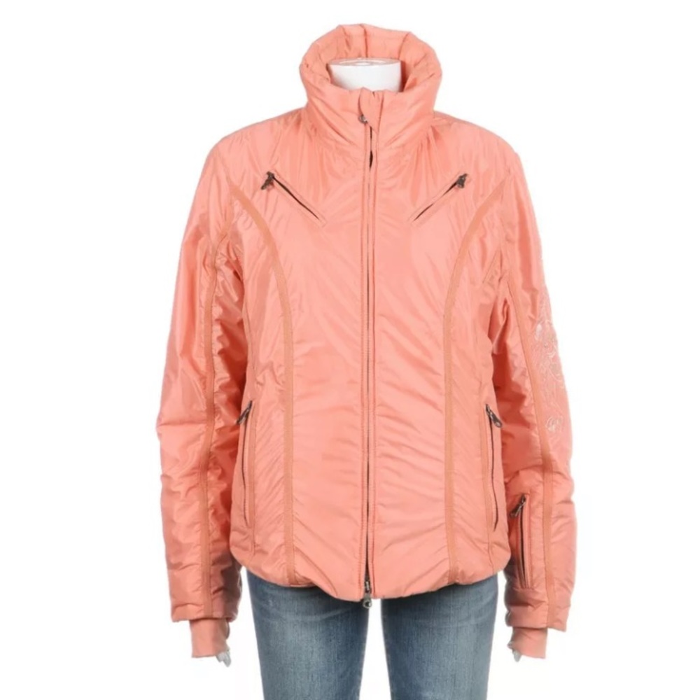 A diamond in the snow ski jacket 10 large coral peach shimmer shiny fitted L